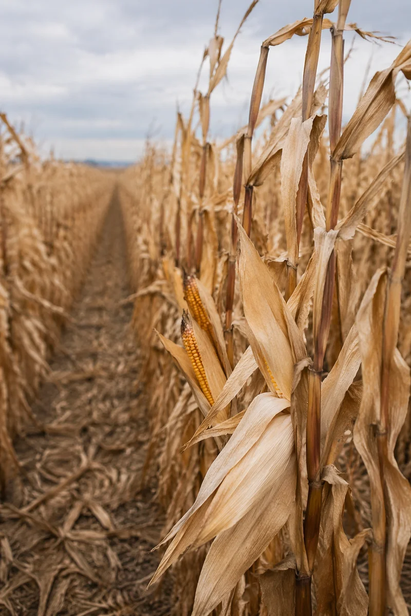 Golden Autumn Corn Field at Harvest