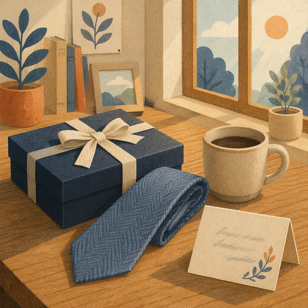 Fathers Day Gift Box and Tie Desk