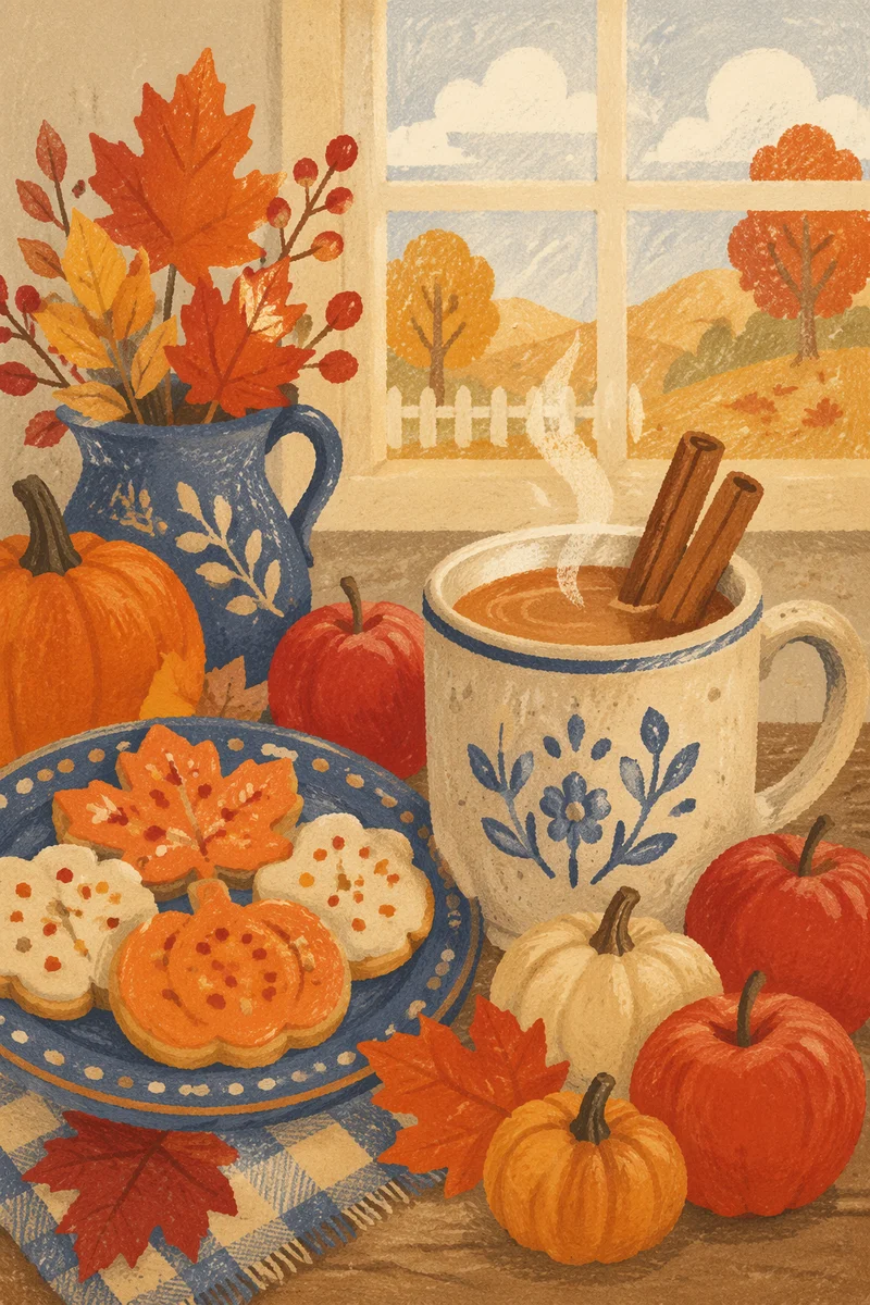 Cozy Hot Apple Cider Autumn Table