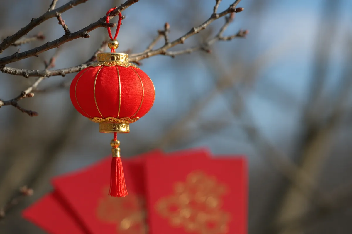 Lunar New Year Lantern and Red Envelopes