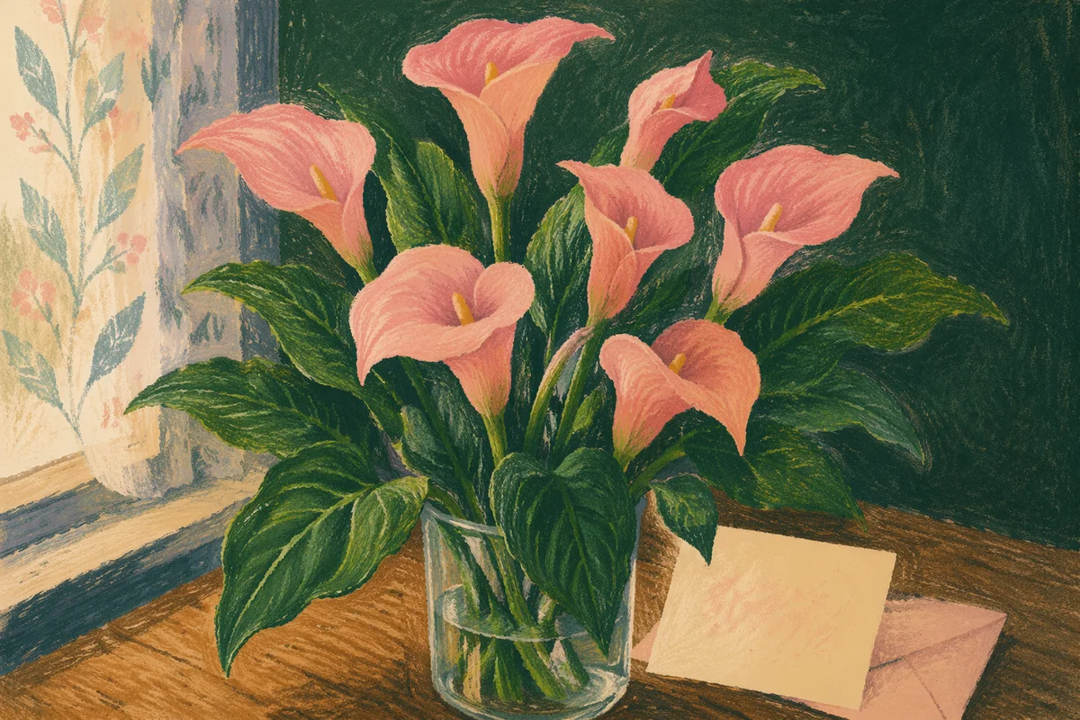 Mothers Day Calla Lilies and Greeting Card