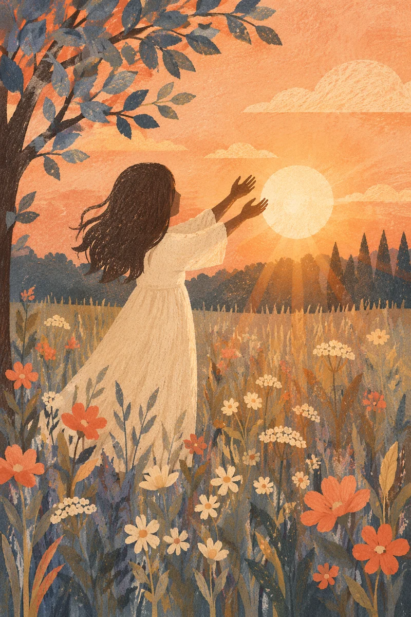 Summer Solstice Sunset in Golden Meadow