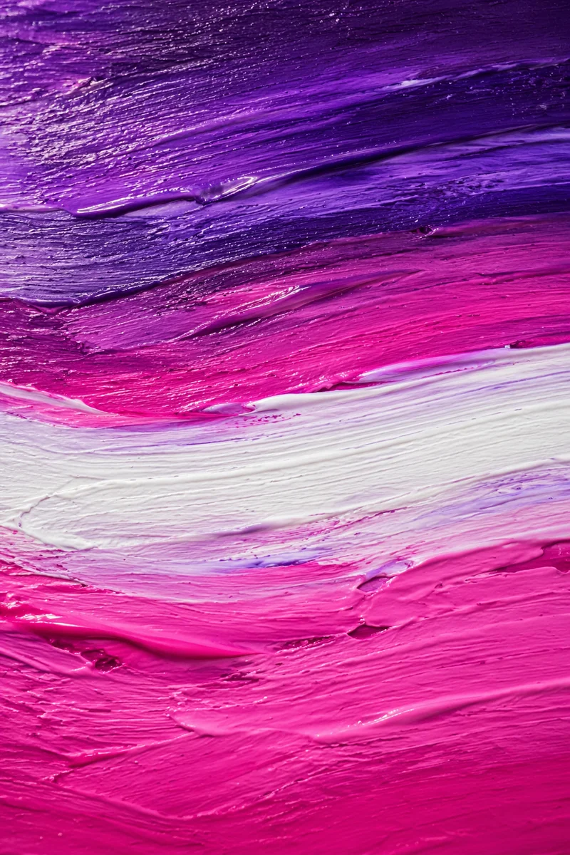 Abstract Pink Purple Paint on Canvas