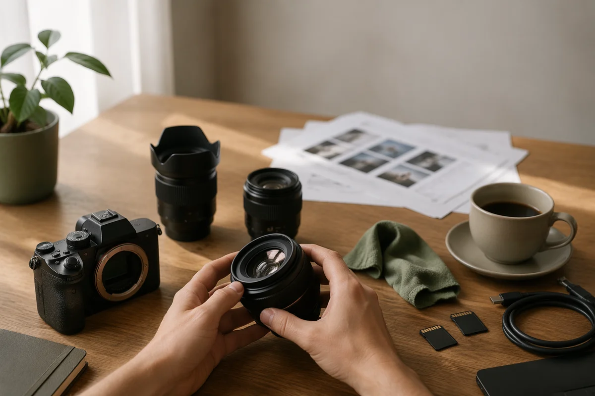 Behind the Scenes Camera Lens Workspace