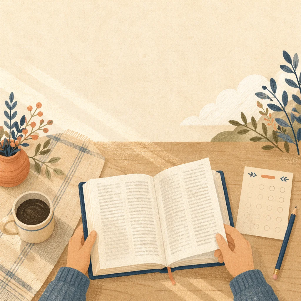 Bible Reading Plan Church Challenge Flat Lay