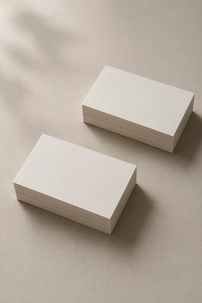 Minimal Taupe Business Card Brand Mockup