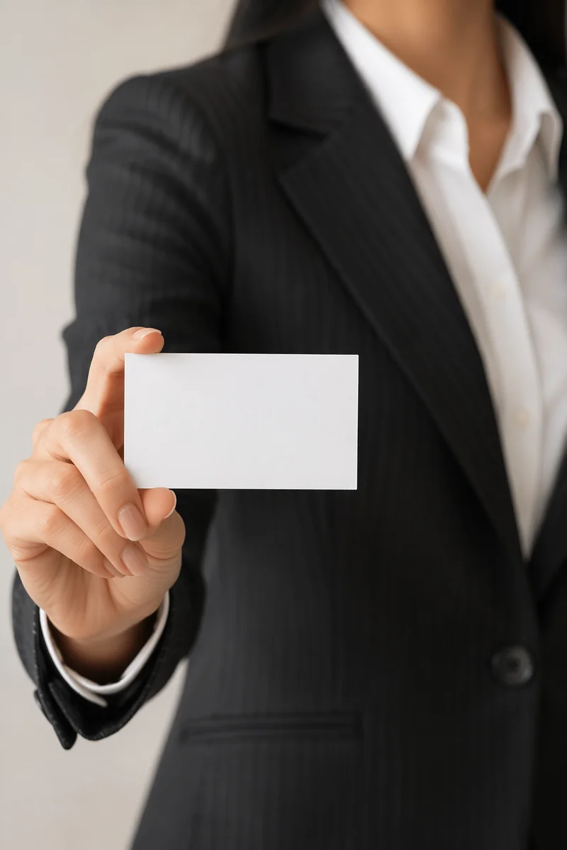 Minimal Corporate Business Card Brand Mockup
