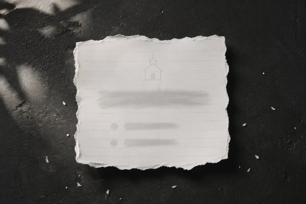 Minimal Church Announcement Paper Card Layout