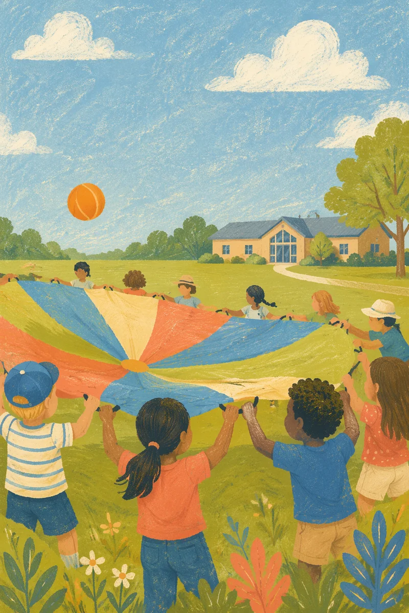 Summer Church Camp Registration Parachute Fun