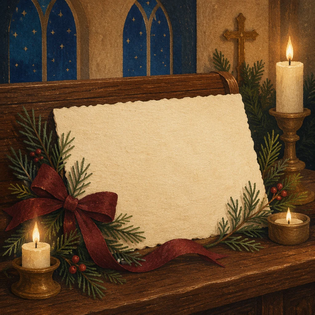 Church Christmas Service Invitation Card Background