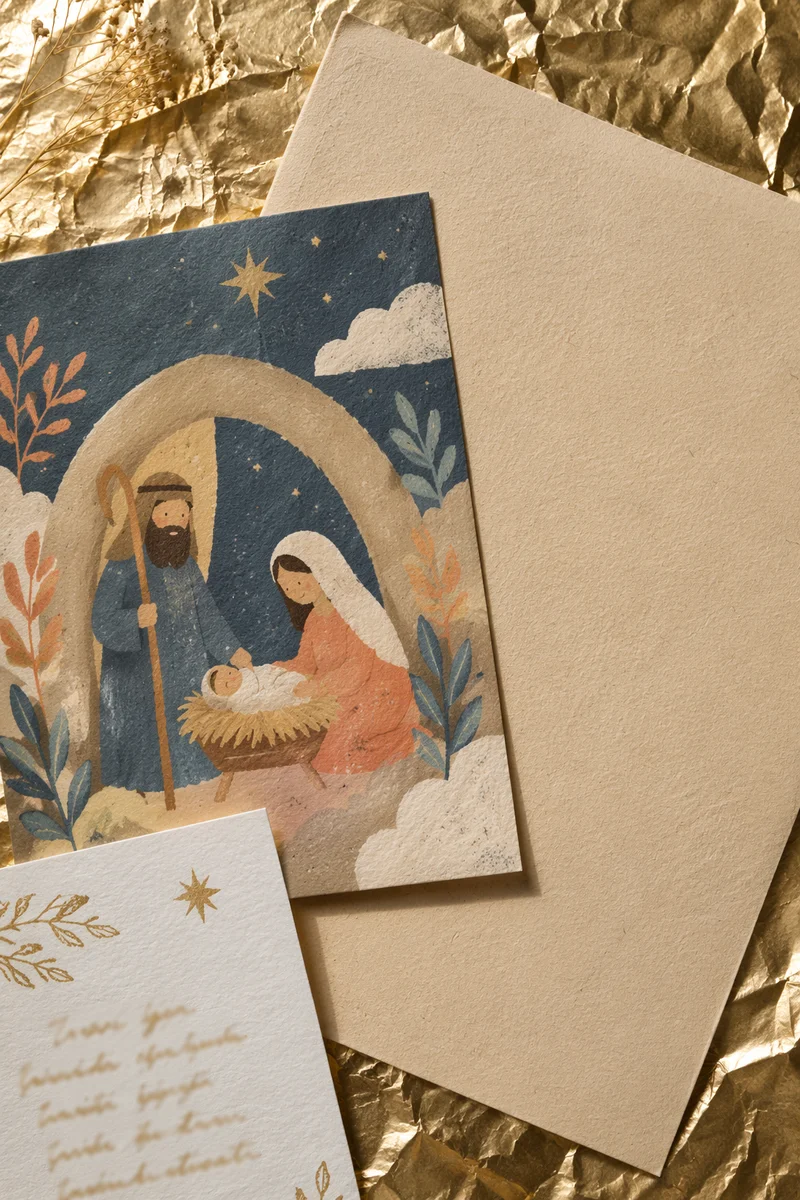 Elegant Christmas Church Service Invitation Background