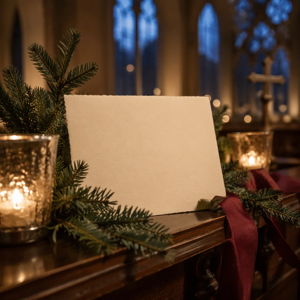 Church Christmas Service Invitation Card Background