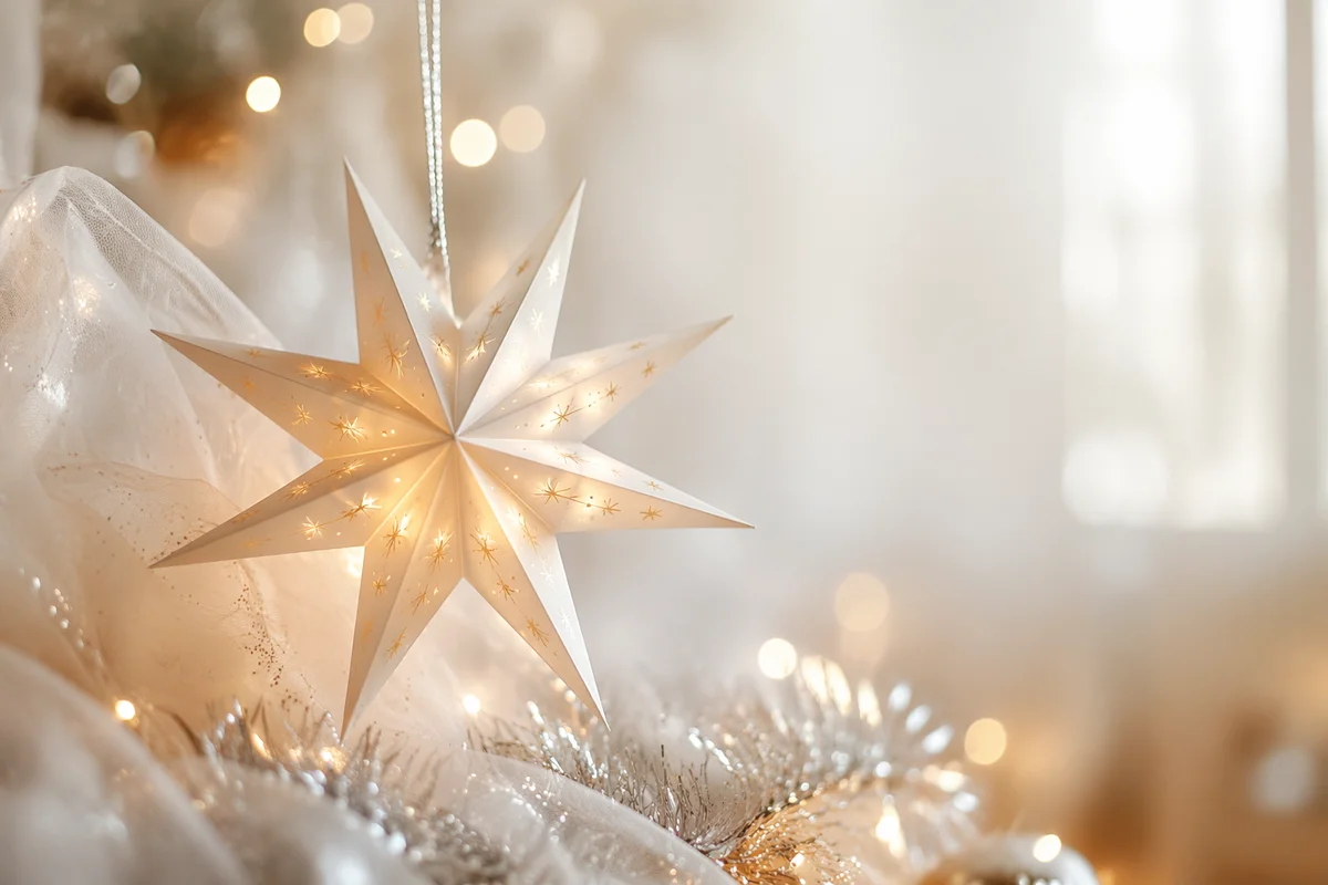 Elegant Christmas Service Invitation Star Background