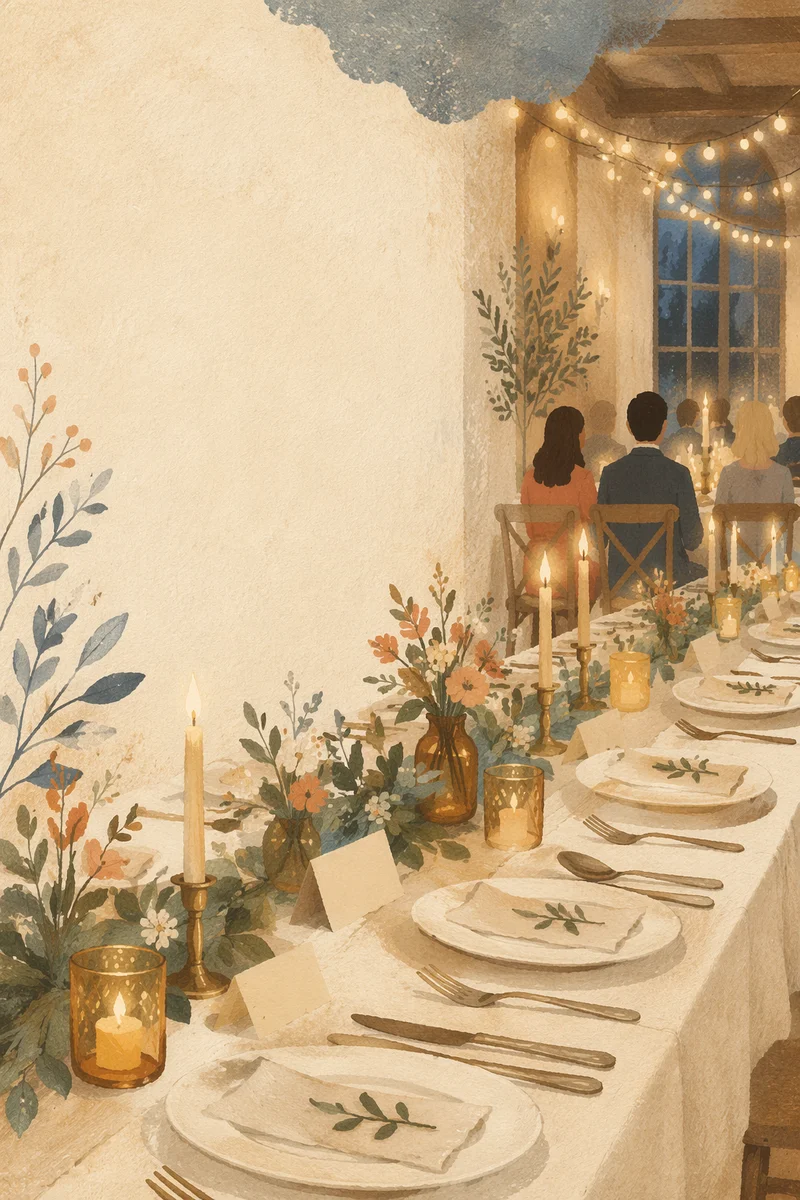 Elegant Church Fundraiser Dinner Event Graphic
