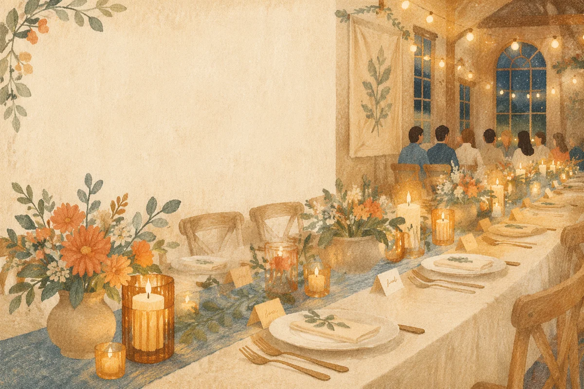 Elegant Church Fundraiser Dinner Event Graphic