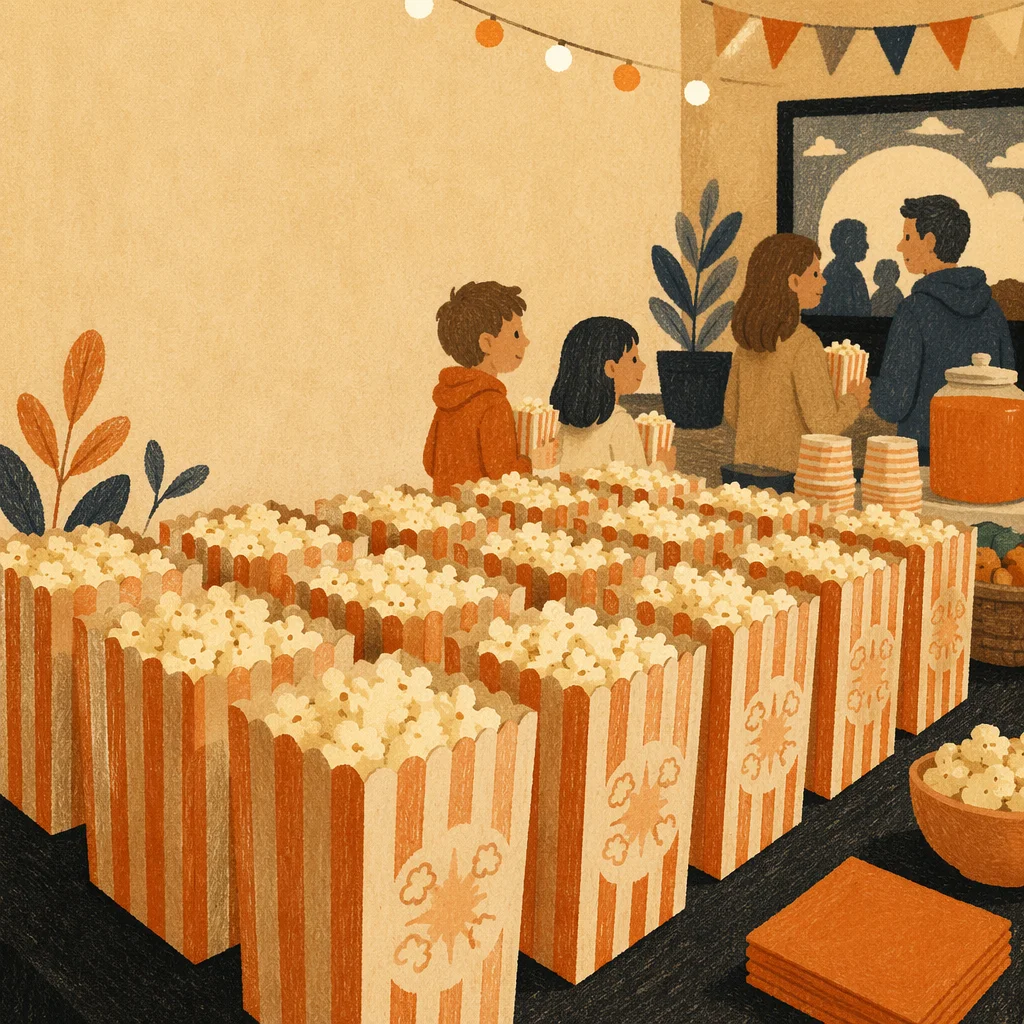 Church Movie Night Popcorn Display