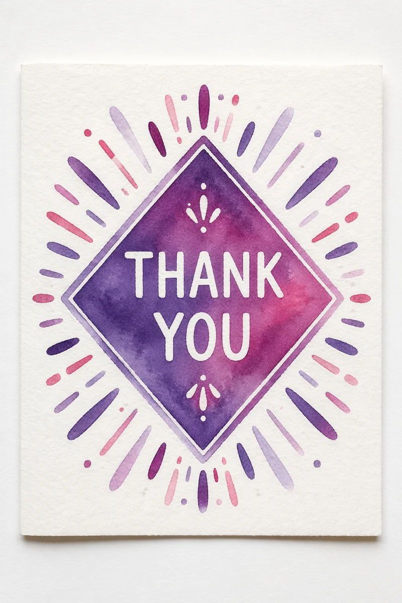 Watercolor Thank You Graphic for Church Volunteers