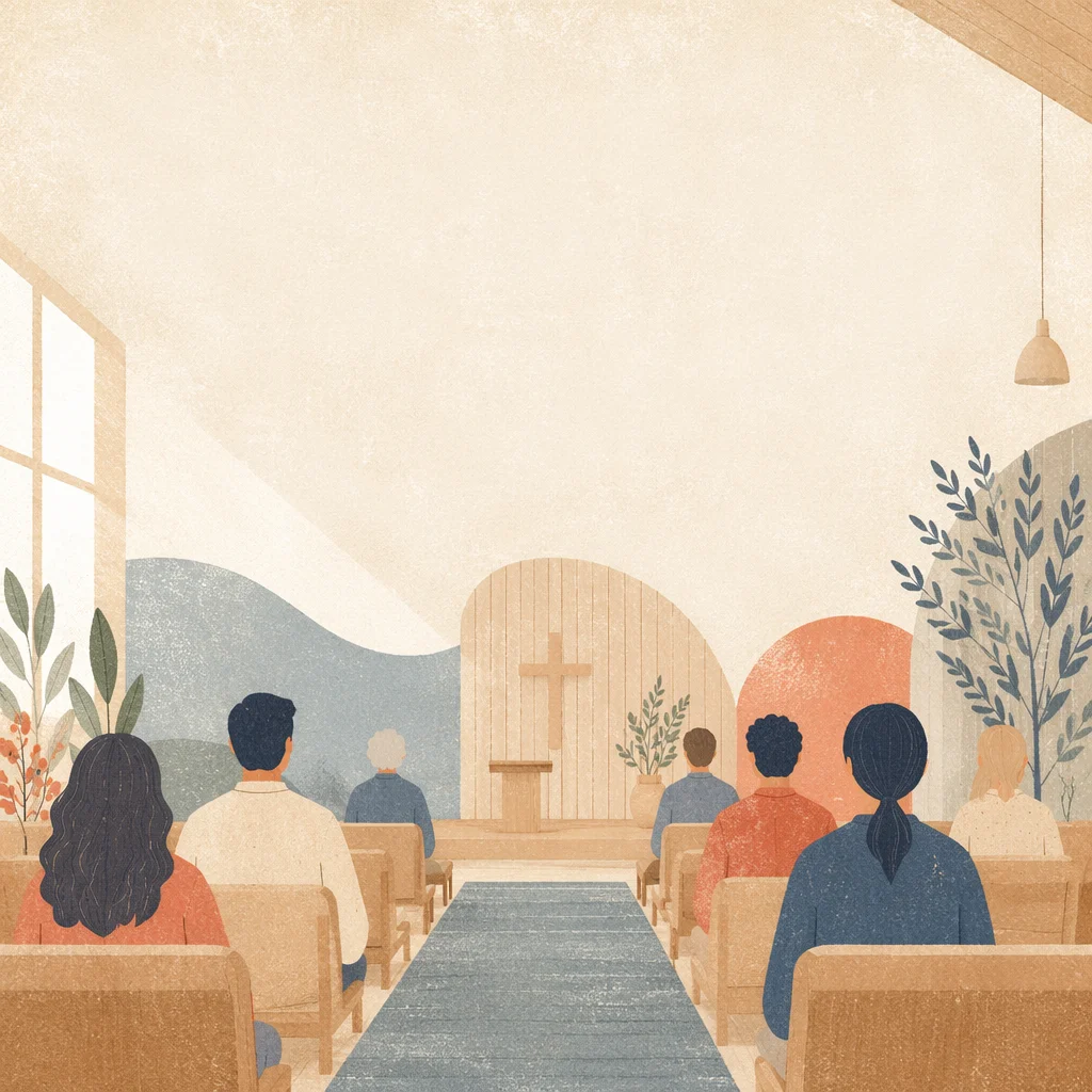 Warm Modern Church Welcome Background