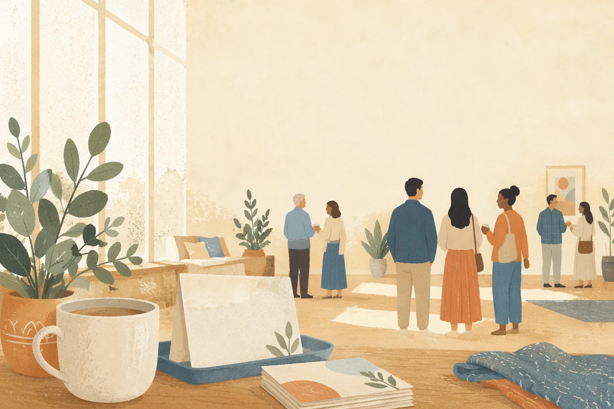 Warm Modern Church Welcome Lobby Scene