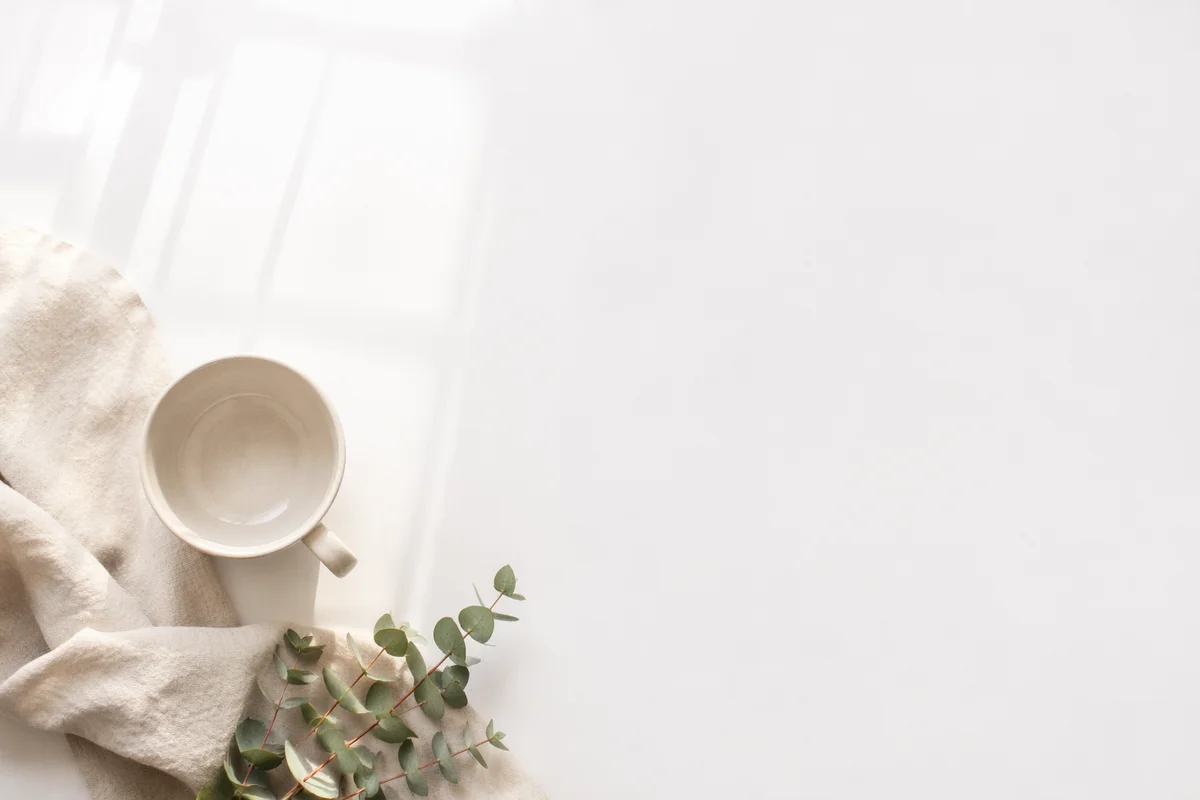 Minimal White Tabletop Social Media Background
