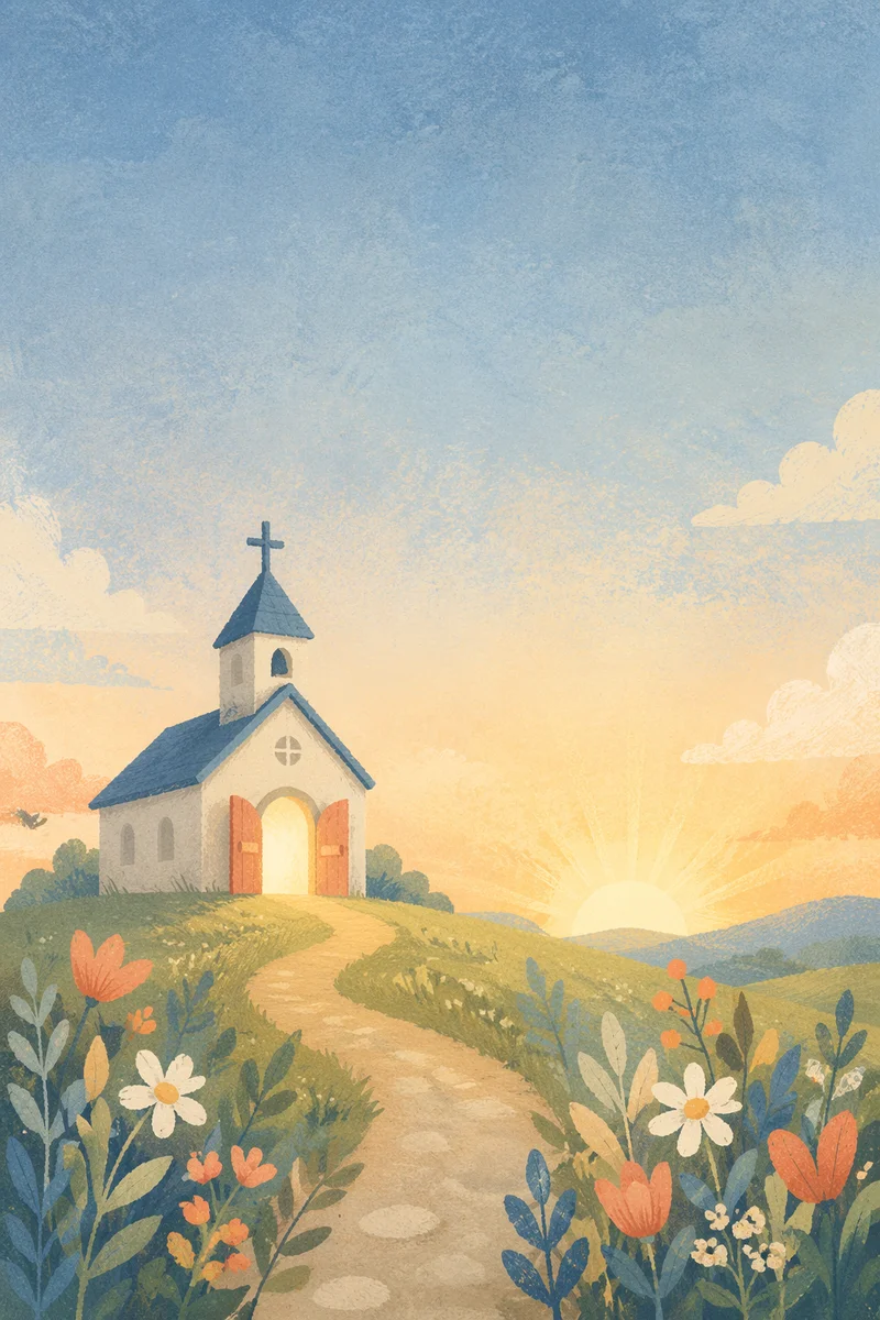 Easter Sunrise Church Service Invitation Background