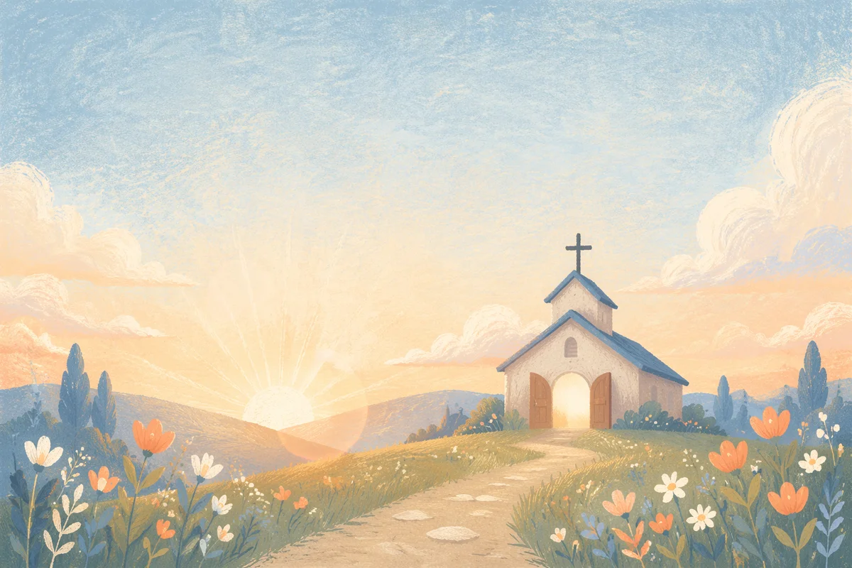 Easter Sunrise Church Invitation Background