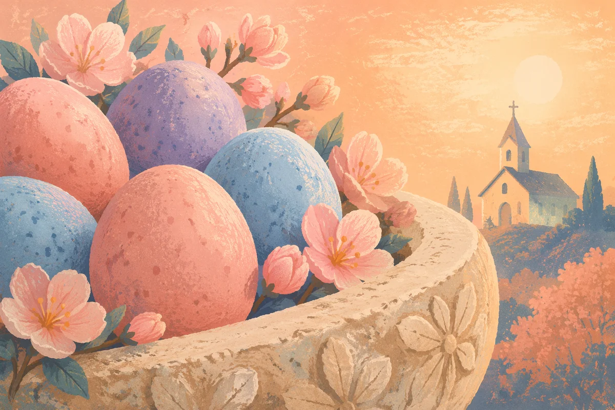 Pastel Easter Sunrise Church Invitation Background