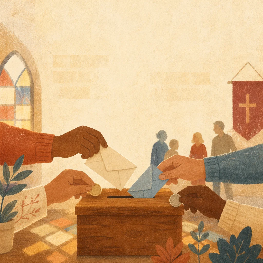 Giving Tuesday Church Generosity Scene