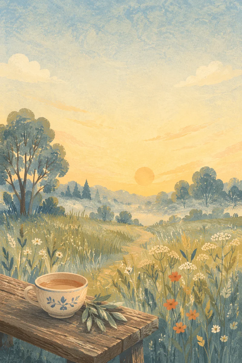 Peaceful Sunrise Meadow Morning Blessing