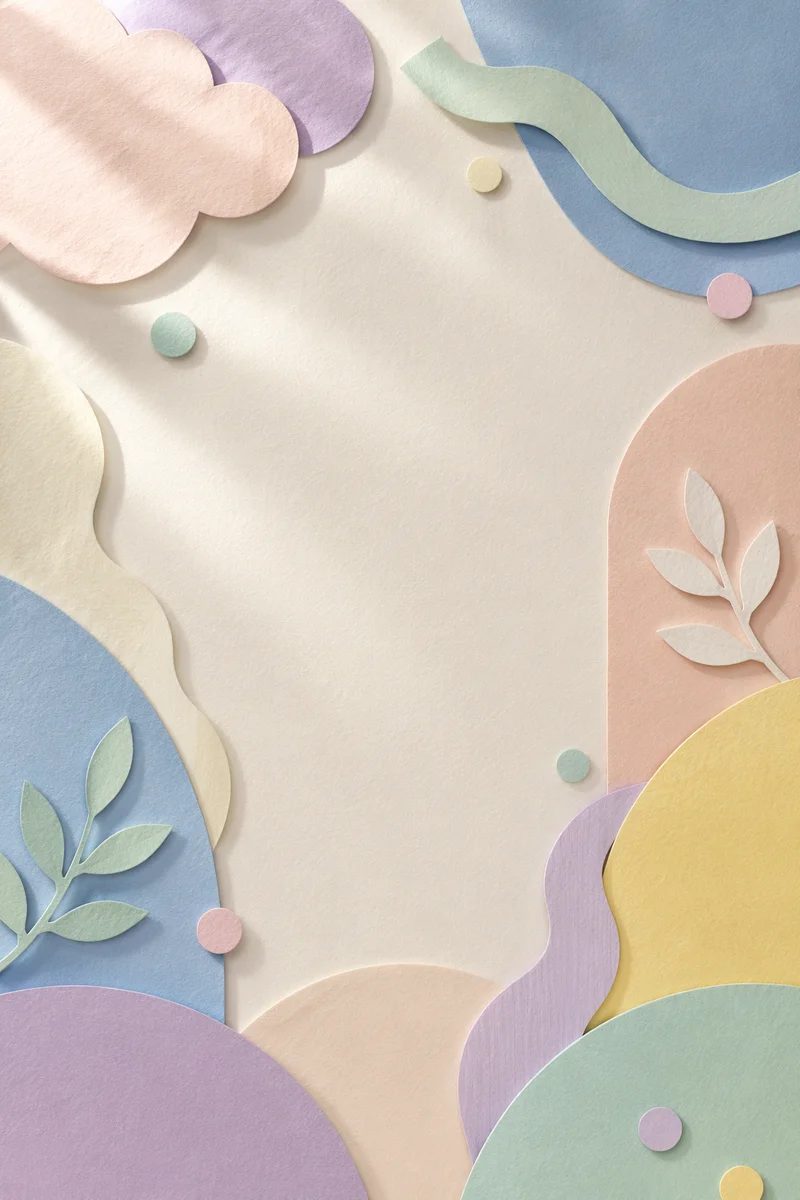 Pastel Abstract Paper Cutout Story Background