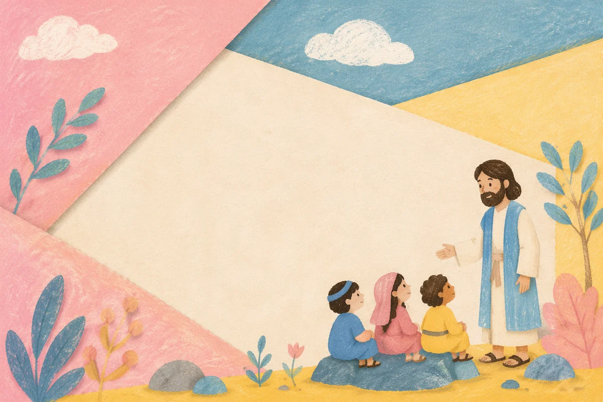 Pastel Abstract Paper Shapes Story Background