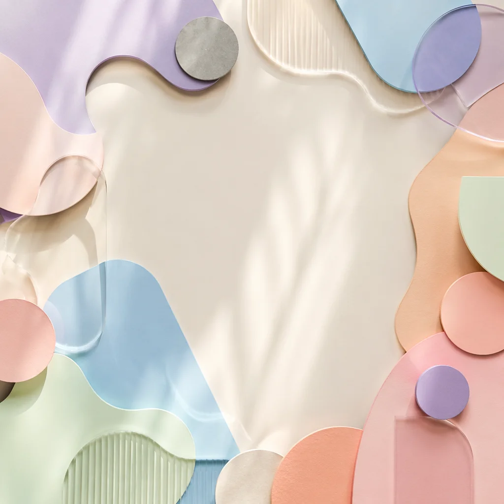 Pastel Abstract Story Background with Paper Layers