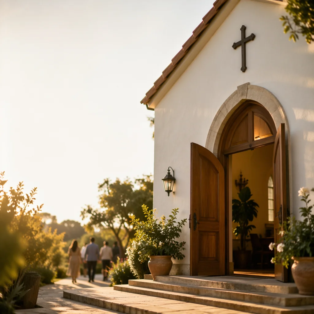 Warm Sunday Church Invitation Background