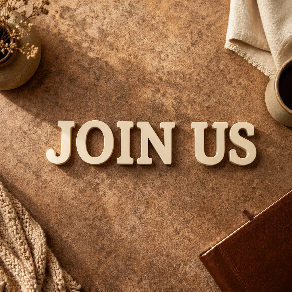 Join Us Sunday Church Invitation Flat Lay