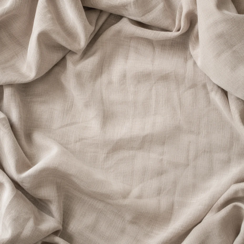 Softly Rumpled Linen Fabric Background