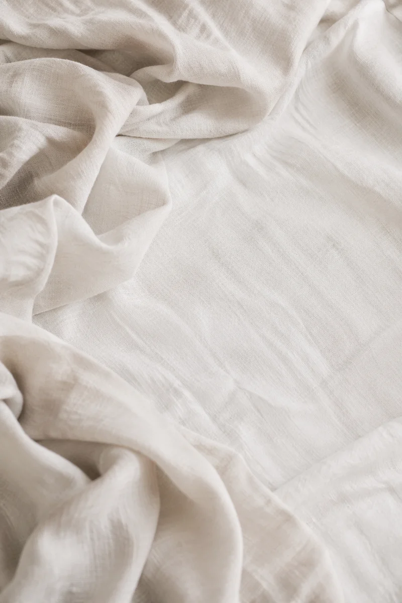 Softly Rumpled Linen Fabric Background