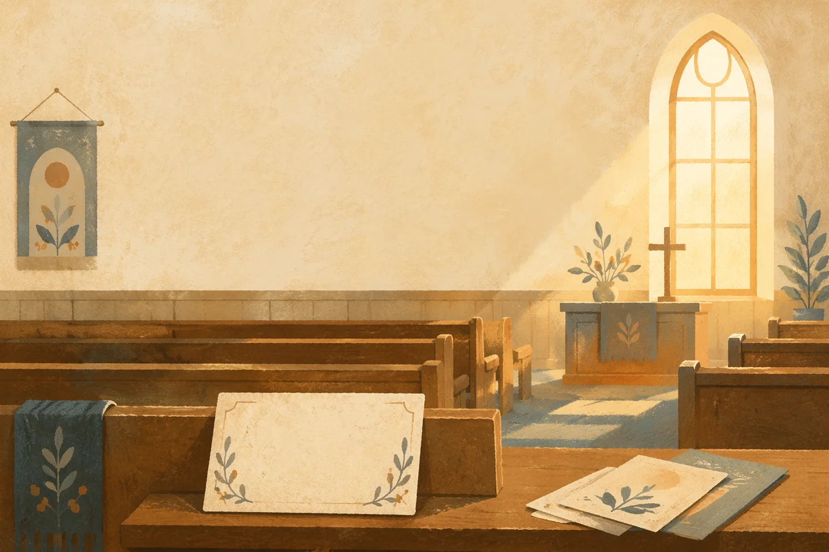 Wednesday Midweek Church Service Reminder Scene