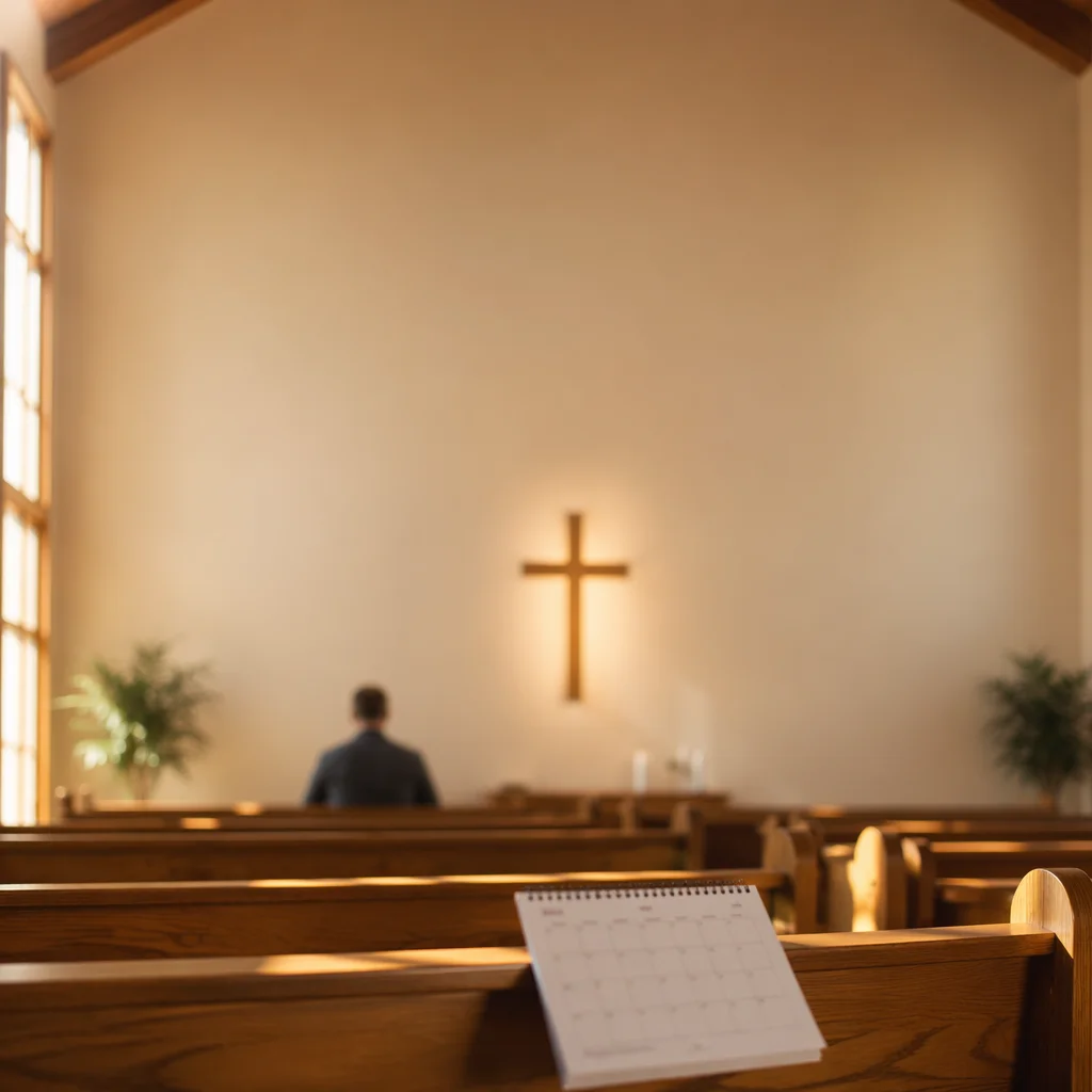 Warm Wednesday Church Service Reminder Scene