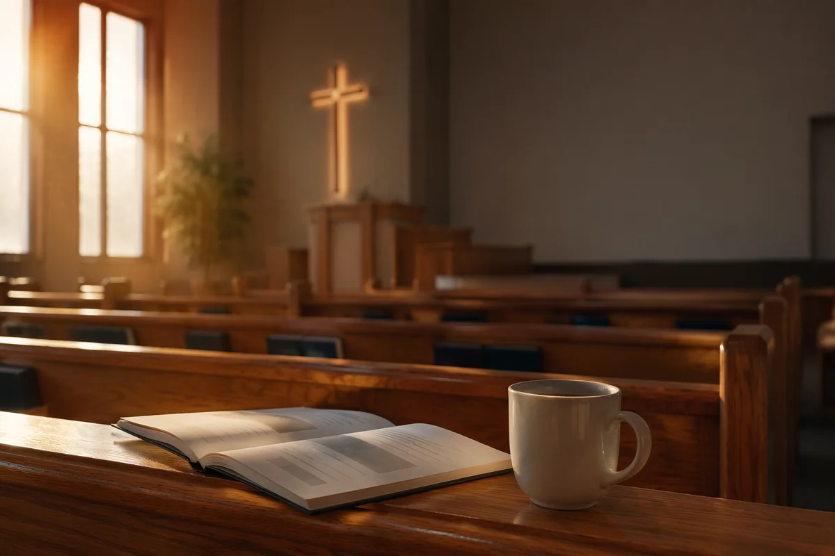 Wednesday Midweek Church Service Reminder Scene