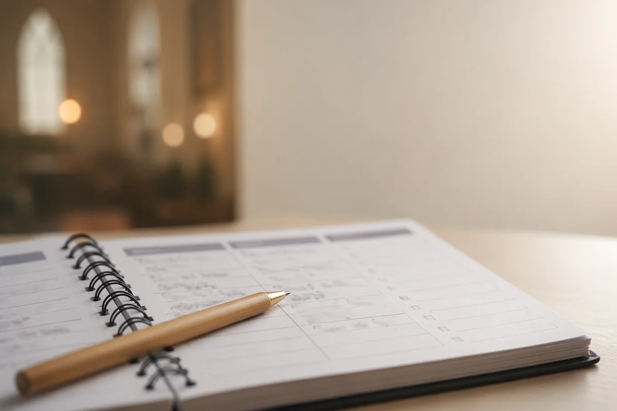 Wednesday Church Service Planner Reminder Background