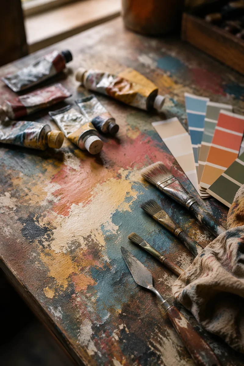 Artist Paint Swatch Palette Design Setup