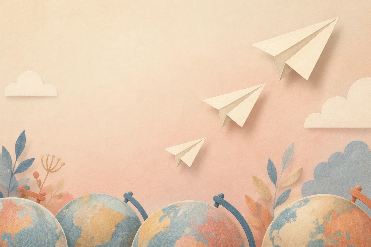 Paper Airplanes and Globes in Soft Gradient
