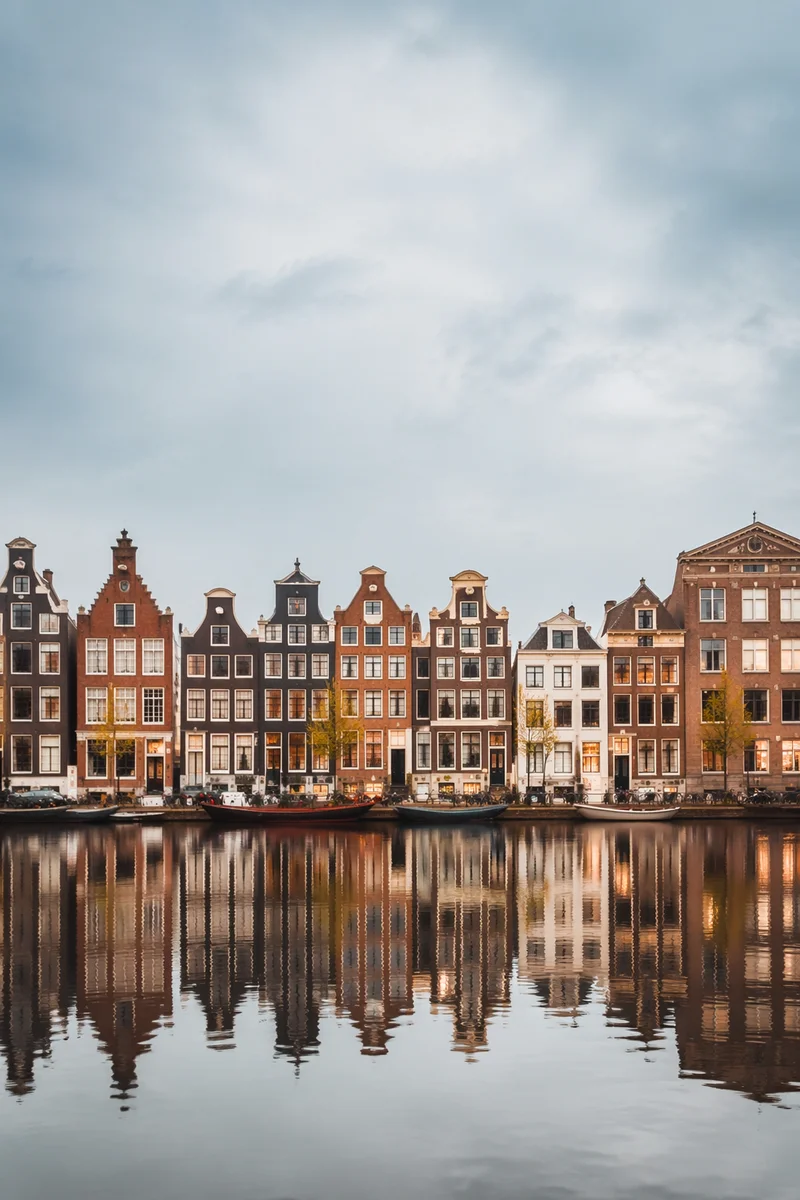 Peaceful European Canal Phone Wallpaper Background