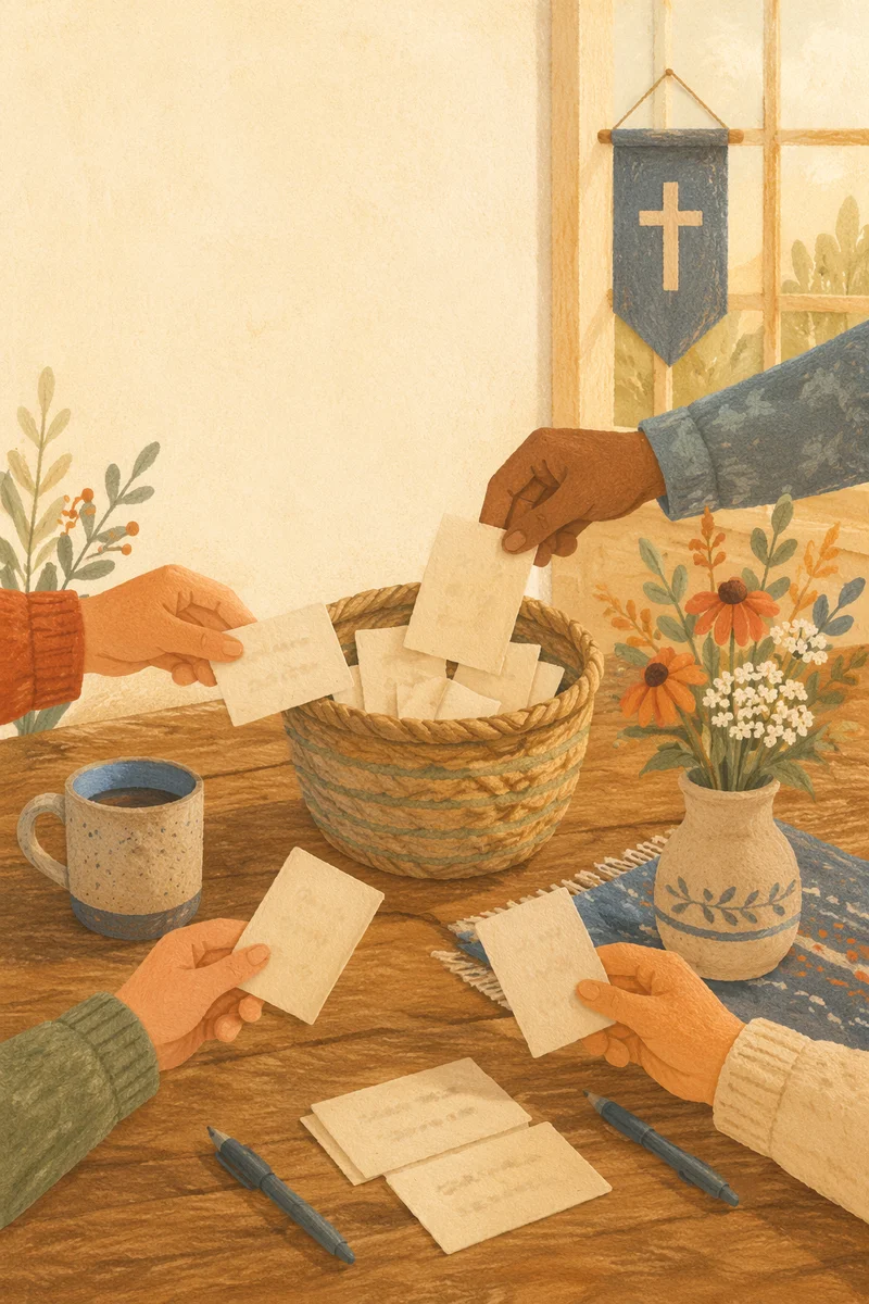Church Prayer Request Cards Community Scene