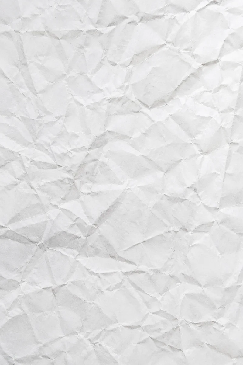 White Crumpled Paper Texture Background
