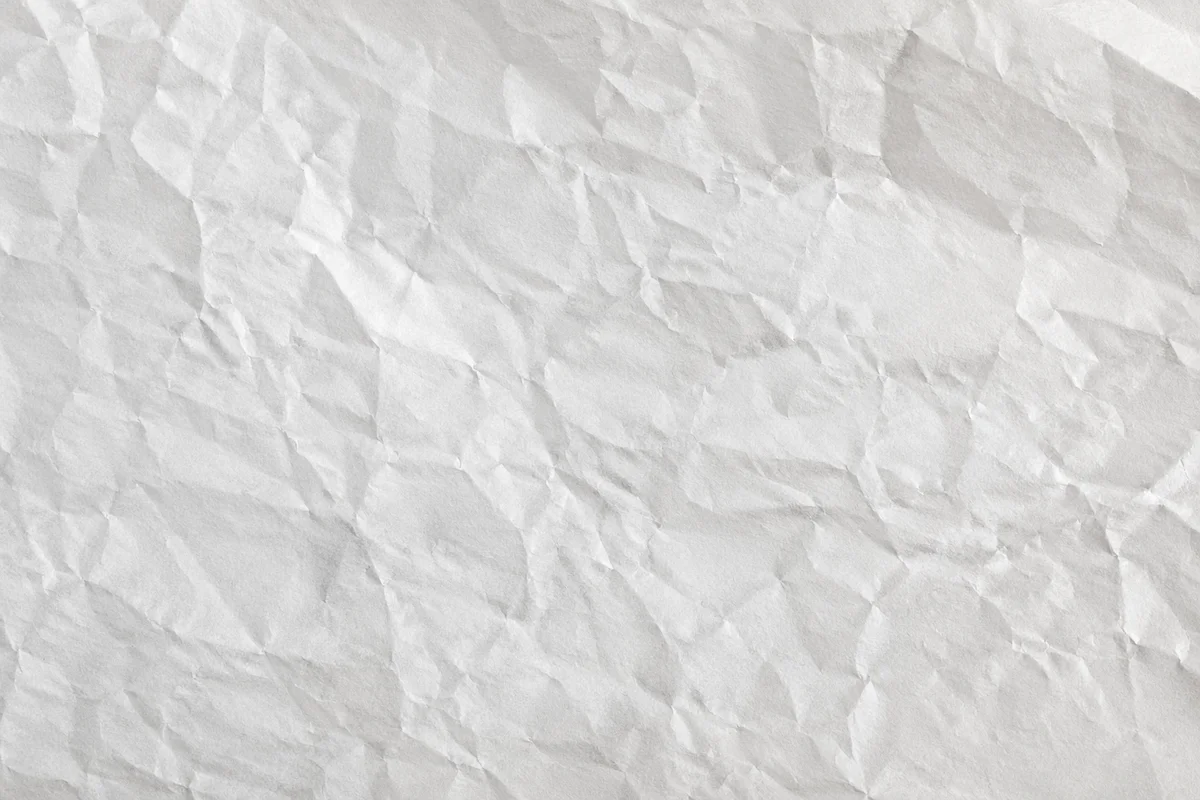 White Crumpled Paper Texture Background