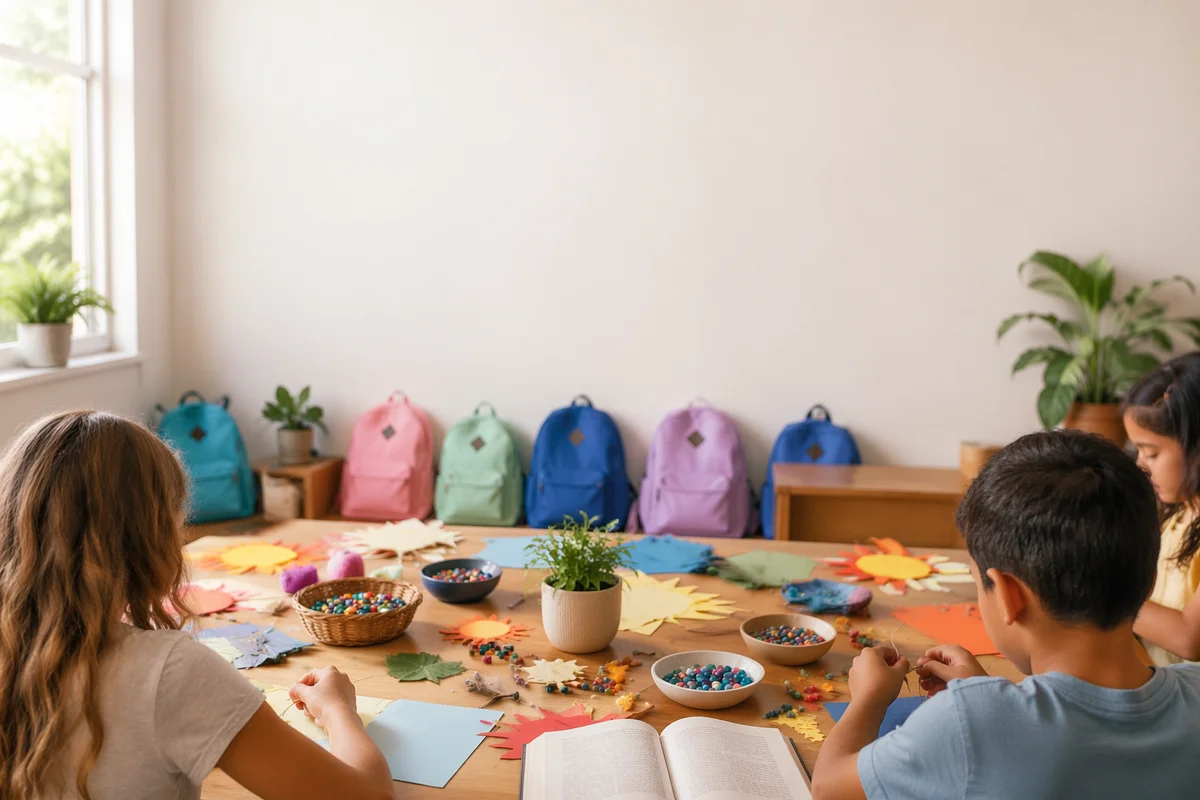 Cheerful VBS Kids Craft Promo Scene