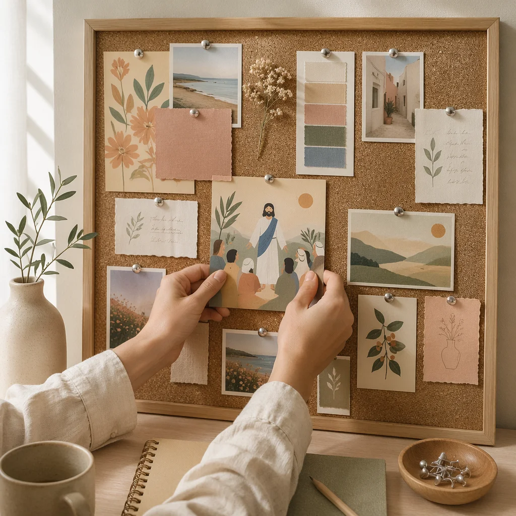 Creative Vision Board Flat Lay Scene