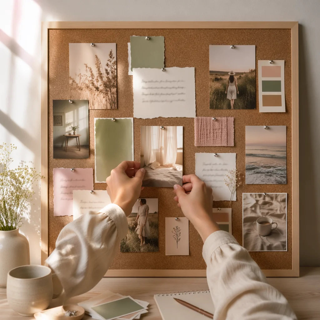 Creative Vision Board Flat Lay Scene