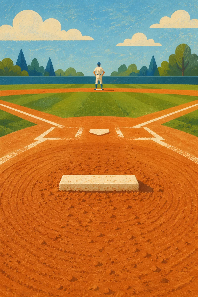 Sunny Baseball Pitcher Mound Game Day